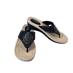 Cliffs by White Mountain Cienna Sandal Womens Size 8 New Black